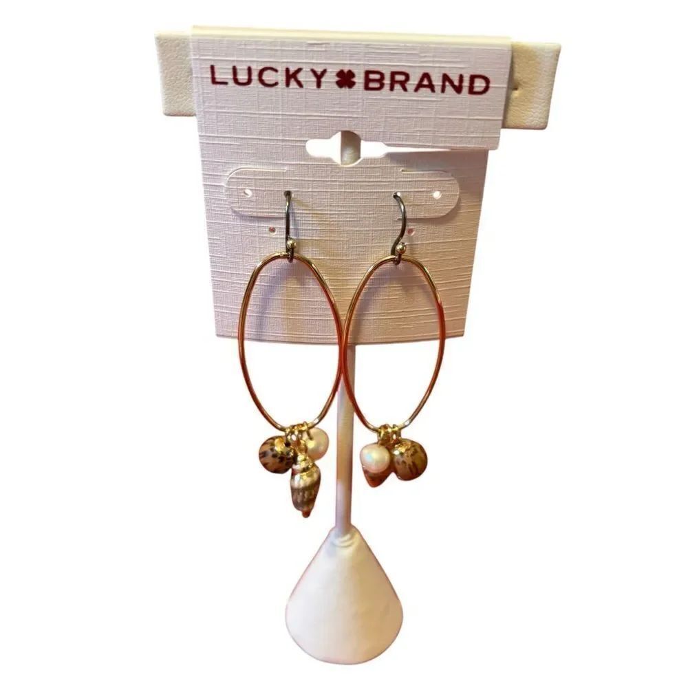 Multi Shell Drop Earrings in Gorgeous Neutral Tones.